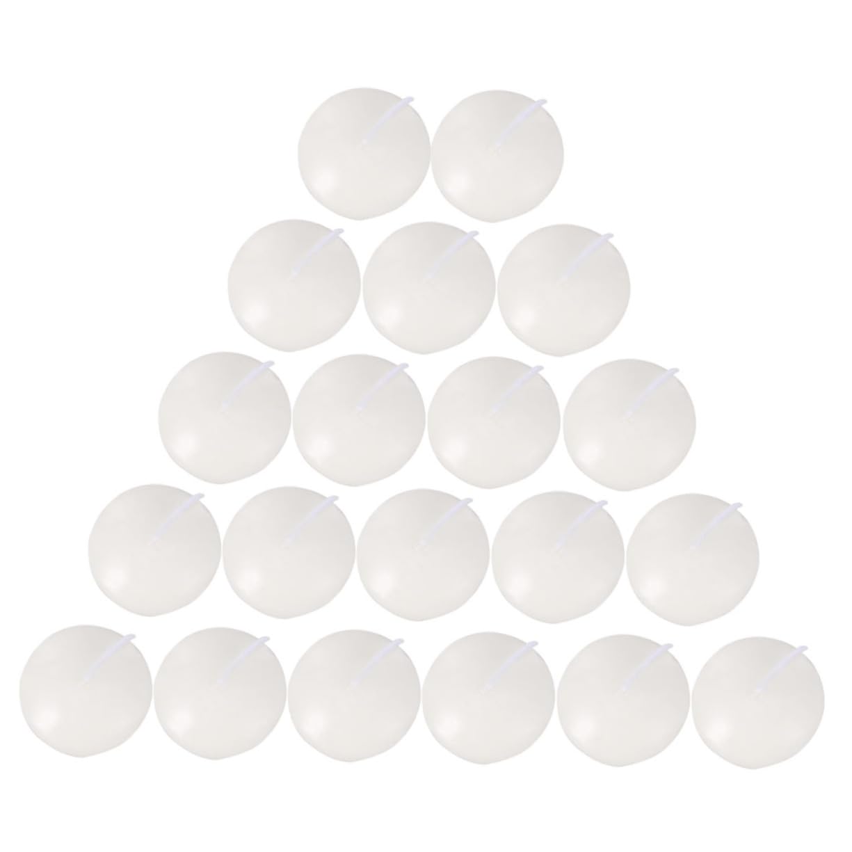 Mikikit 100 Velas Flotantes Esféricas de Color Blanco, sin Aroma, de Parafina, para Bodas y Decoración de Agua, Ambiente Cálido