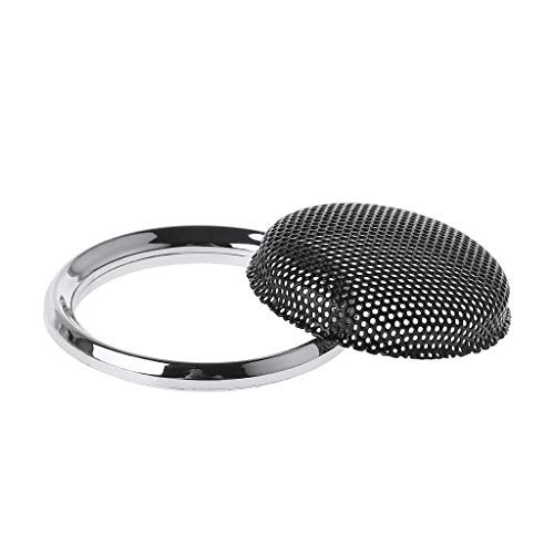 CVZJ 2 x Hochtöner für Gitter-Lautsprecher, Lautsprecher, Ersatz-Netzzugang, silberfarben, ABS + Metall