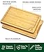 ROYAL CRAFT WOOD Premium Cutting Boards for Kitchen Meal Prep & Serving - Bamboo Wooden Serving Board Set with Deep Juice Groove Side Handles - Charcuterie & Chopping Butcher Block for Meat