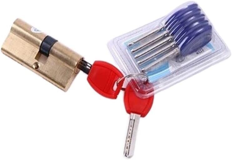 Cylinder lock, 65-105MM Door Hardware Offset Lock AB Key Entrance Brass Lock67.5(9057.5)