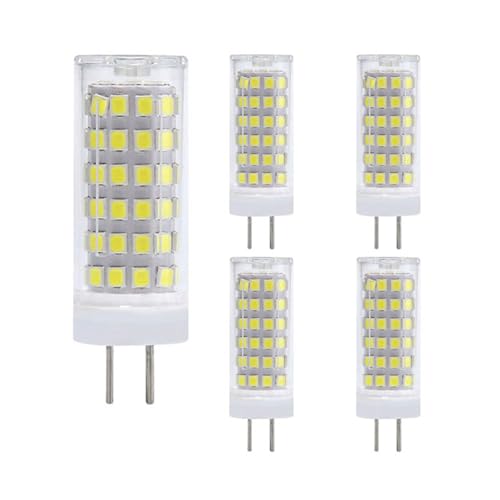 JZLBBC Ampoule LED G6.35 7W lumière blanche chaude ampoules de paysage culot à deux broches JC ampoules halogènes de remplacement T4 220V 70W intensité variable 10W 5PC blanc naturel