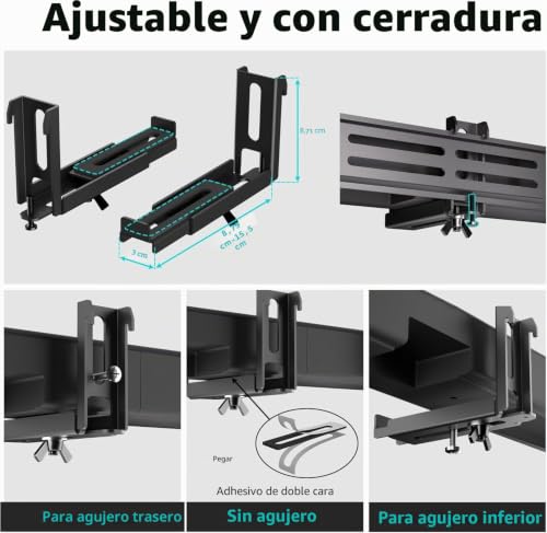 Soporte universal para barra de sonido sin orificios ajustable SBR501 4