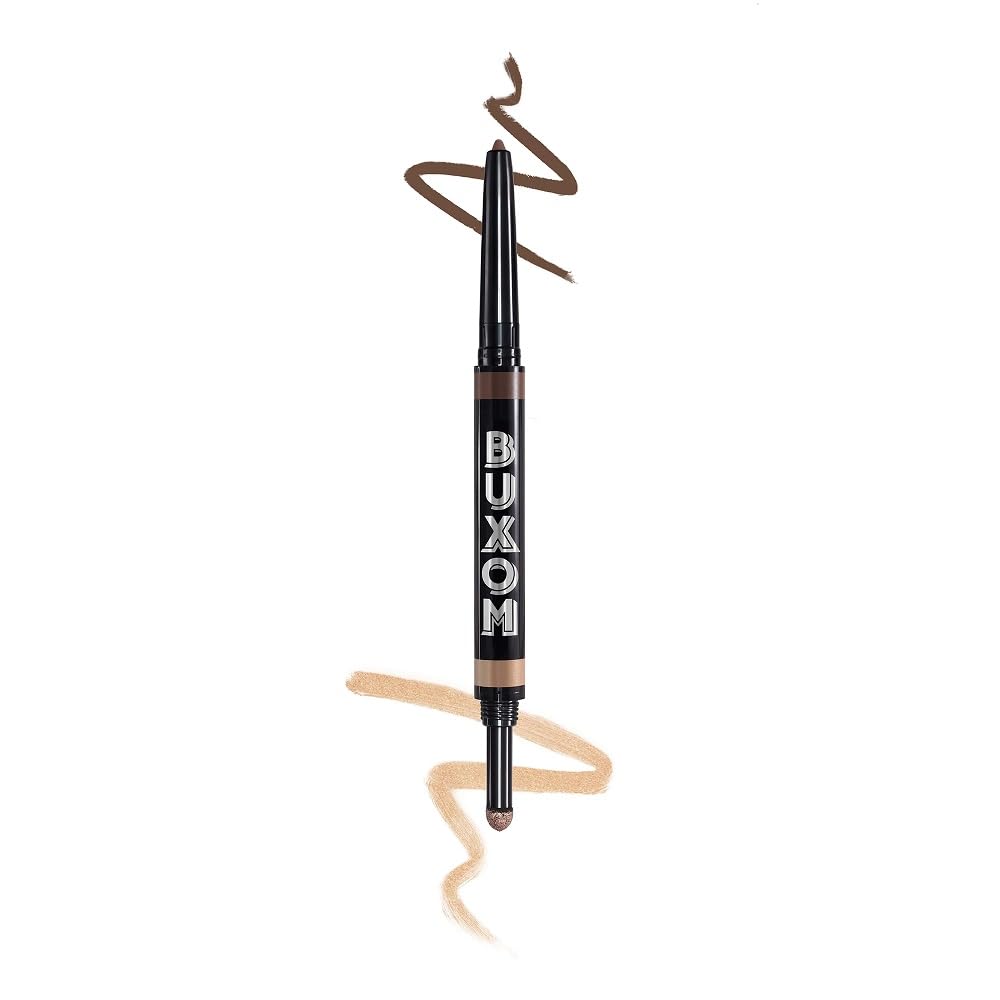 BUXOM Flip Side Dual-Ended Eyeliner & Shadow Duo, Waterline-Safe Liner & Crease-Proof Shadow, Longwear, Primer-Infused, Safe for Contact Lens Wearers, Clean Vegan Formula