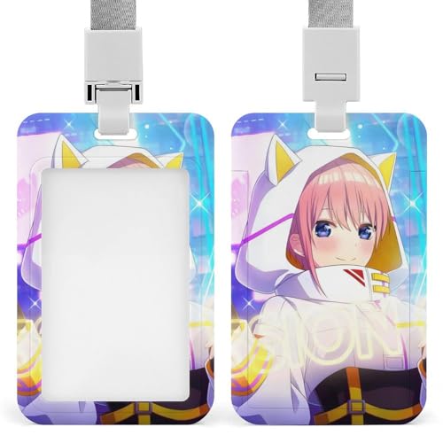 五等分の花嫁 中野一花 IDカードホルダー 縦型 社員証 カードケース ネームホルダー 名札ホルダーカードケース 防水 吊り下げ パスケース カード入れ 名札ケース 通勤 通学 男女兼用 名刺入れ クリップスト リール付き かわいい 人気 社員証ケース カ