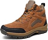 Jousen Men's Hiking Boots Waterproof Outdoor Lightweight Mountaineering Trekking Shoes Size 10.5 (AMY8100 Yellow Brown 10.5)