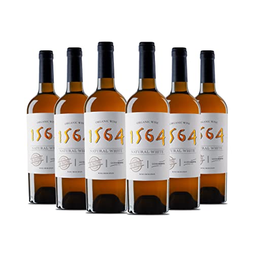 Bodegas Sierra Norte - Caja 6 Botellas de Vino Blanco 1564 Natural White - 100% Verdejo - Vino Ecológico y Vegano - Vino varietal - 75 cl - 12,5% de Alcohol - Sin Sulfitos