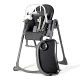 Allis Baby Lola Adjustable Folding High Chair with Multiple Height and Seat Positions, Removable Tray, 5 Point Harness, Portable Highchair for Babies and Toddlers (Black) - Image 6