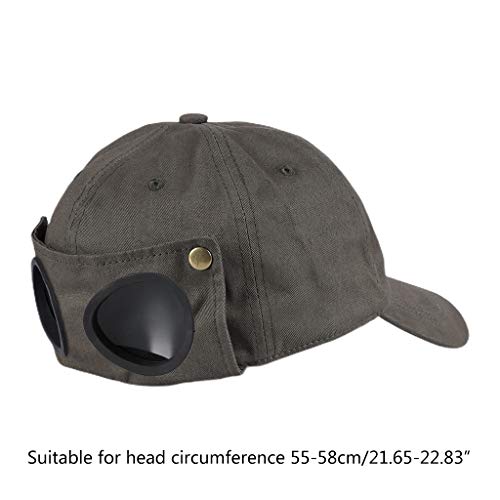 Baseball Hat with Goggles Sunglasses Adjustable Soft Curved Baseball Hat Hip Hop Hats for Men Women Unisex4