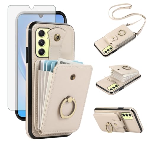 Coque Galaxy A16 5G élégante beige Asuwish ZHKFQKB idéale pour le bureau et les sorties