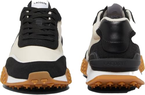 Lacoste Mens L-Spin Deluxe Sneaker, BLK/Off WHT, 104