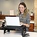 Loddie Doddie Foldable Lap Desk - 9.75 x 12 in, Black, Plastic - Lap Desk with Storage Pocket & Accessory Trays - Kids Travel Tray for Car Seat - Foldable Laptop Table for Small Spaces