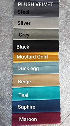 Atomic Sleep Regal Chesterfield Ambassador Bed Frame - Upholstered in Silver Plush Velvet Fabric with Mattress/Gas Lift Option - UK Made (without Mattress, Double 4ft 6inches)