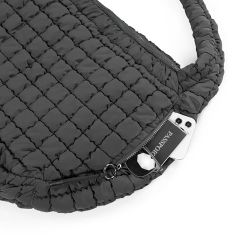 Image of ODODOS Quilted Carryall Tote Bag for Women Crossbody Hobo Lightweight Padding Shoulder Bag