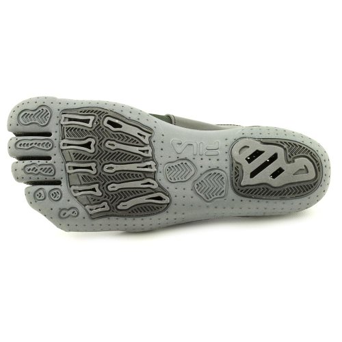 Image of Fila Men's Skele-Toes Ez Slide Drainage Sneakers, Black Man-Made, Mesh, 14 M
