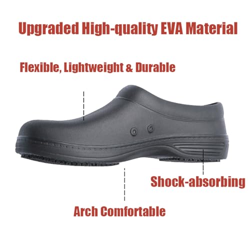 SECHRITE Chef Shoes Women Men Slip Resistant Garden Work Kitchen Shoes Waterproof Non Slip Nursing Clogs Food Service Shoe - Image 3