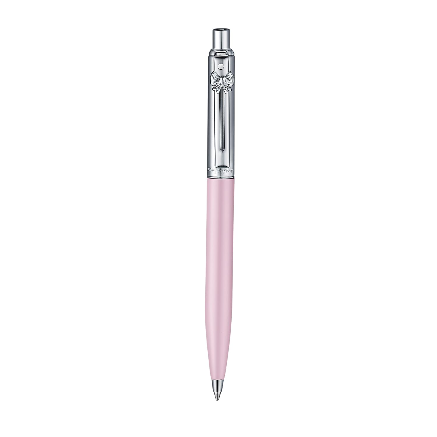 Sheaffer Sentinel Emily in Paris E321 Ballpoint Pen, Pink Matte Finish, Chrome-Plated Trims, Bow-Shaped Clip (Ballpoint) - Image 4
