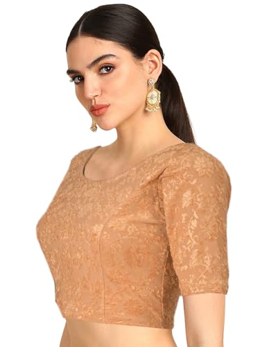Image of Chandrakala Readymade Blouses for Women Sarees,Stretchable(B202-P)