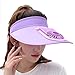 KUMADAI Cappello Ventilatore USB Cappellino Visiera con Ventilatore Cappello Donna con Visiera di Raffreddamento Visiera Parasole con Ventola Visiera Rinfrescante Estivo,Viola