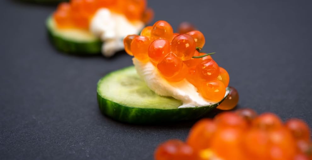 Miniatura 4 de Huevas de salmón Ikura Premium de Alaska (tarro de vidrio de 4 onzas) - Caviar de tonos joyas cosechado de forma sostenible