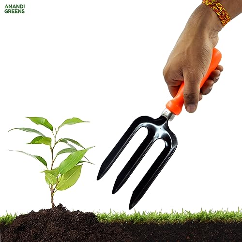 Image of Anandi Green's Metal Agriculture Garden Spectacular Heavy Duty Plastic Handle Gardening Tools Set Pack of 5 for Gardening