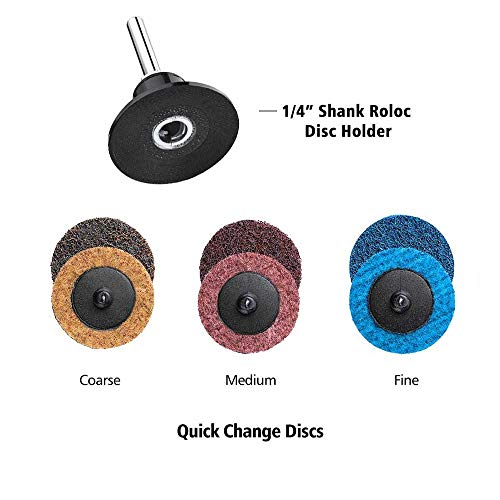 Sanding Discs Set 80 Pcs YUFUTOL 2 inch Roloc Quick Change Discs with a 1/4 inch Holder,Surface Conditioning Discs for Die Grinder Surface Prep Strip Grind Polish Burr Finish Rust Paint Removal - Thumbnail 3