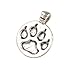 30pcs Vintage Antique Silver Alloy Animal Bear&Cat&Dog Paw Charms Pendant Jewelry Findings for Jewelry Making Necklace Bracelet DIY 28x21mm (30pcs Bear paw)