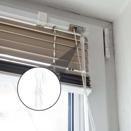 DECHOUS 6Pcs Shutter Turn Rod Head Blind Wand Hook Replacement - Clear Plastic Window Blinds Wand Hook Tips Replacements for Vertical and Horizontal - Thumbnail 3