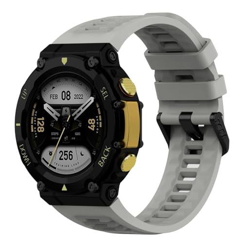 Image of YODI Strap Band Compatible with Amazfit T-Rex 2 Smartwatch Only Soft Silicone | Nylon | Chain | Leather Watch Straps with Installation Adjuster Tool For Amazfit TRex 2