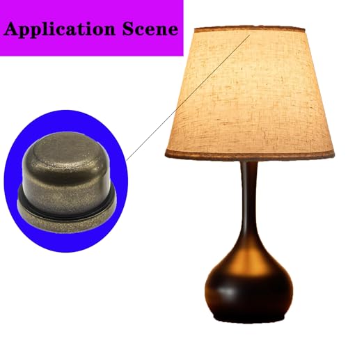 Image of Brass Lamp Finials, 1 /4-27 Thread, 1 /2 Inch Lamp Shade Nuts for Harp Tops | 8 Packs Finish Metal Finials with 1 /4-27 Female Threads for Compatible Table, Floor, Desk And Bedside Lamp Harps