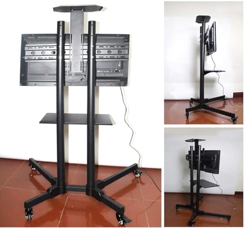 Soporte móvil para TV ajustable en altura color negro miniatura 7