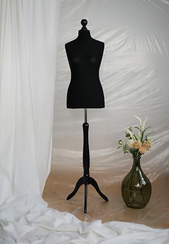 AILANT Manichino donna sartoriale black wood stand (black, 42/44 M) Nero