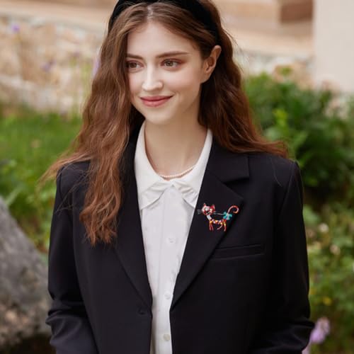 Image of Fashion Cute Crystal Animal Brooch Pins for Women Girls Cat Bird Corsage accessory Pin delicate accessory Party Ceremony