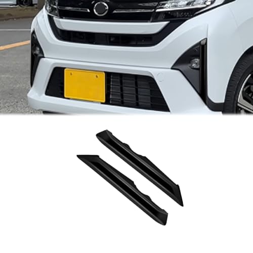 Hyorabyn ダイハツ 新型 ムーヴ LA850S LA860Sに適用フロント フォグランプ アイブロウカバーフォグライト トリム フレーム 外装アクセサリーABS 2PC ブラック