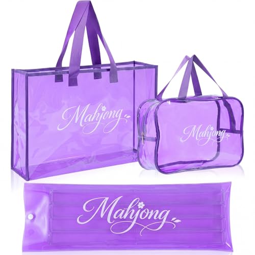 Set 3 Piezas Bolsas Transparente para Mahjong