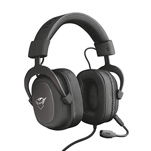 Trust GXT 414 Zamak Cuffie Gaming Over Ear per Playstation 4, Xbox One, PC, Laptop e Nintendo Switch, Potenti Unità Altoparlanti Attive da 53 mm, Nero