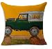 Petite Lili Decorative Pillow Case with Dog Driver Design,Cushion Cover - Bed/Kids/Sofa 18 x 18 inch, (Green Land Rover) Cover ONLY