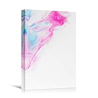 Canvas Wall Art Liquid Abstract Colorful Decorative Elements Mixed Media Multicolor Swirly - 12x18 inches