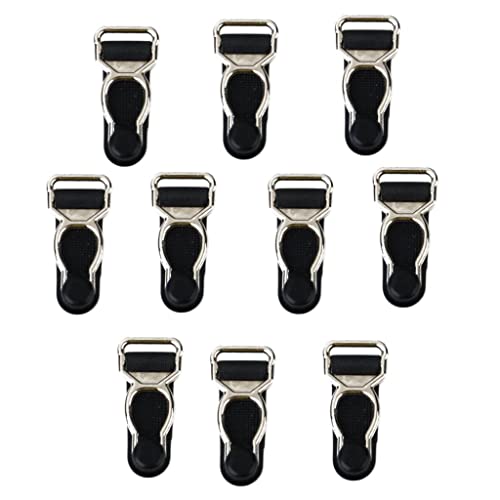 Generic 30 Peças Clipes de Cinta Liga Masculina Ganchos Ganchos Preto E Branco