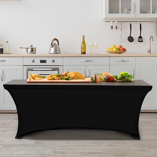 image for YOUR CHAIR COVERS Rectangular Spandex Tablecloth 6ft Fitted Wedding Ev