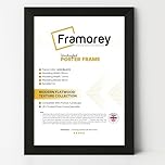 Framorey Modern Flat Picture Frames, Ash Black Photo Frames 32x22 Inch Size Picture Frame, Collage Photo Frames For Wall Décor, Landscape & Horizontal Poster Frames, Various Sizes