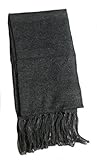 Bufandas unicolor de lana de alpaca peruana tejida