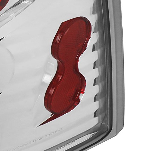 Compatible With 2002-2005 Ford Explorer Pair Chrome Housing Altezza Style Tail Light Brake/Reverse Lamps #TOP3