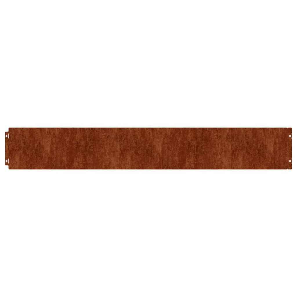 Krawędzie trawnika, 10 sztuk z elastycznej stali Cortena, 15 x 103 cm, odporne na warunki atmosferyczne obramowanie rabatki z systemem wtykowym do obramowania ogrodu, grządek, grządek i