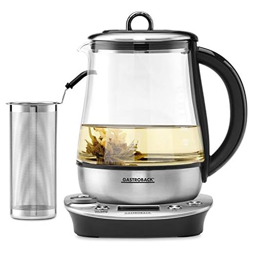 Gastroback 42438 Design Tea and More Advanced Automatischer Teekocher und Wasserkocher, Multifunktionsgarer