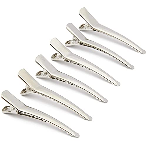 Juvale Duck Bill Alligator Hair Clips (120 Count) 2 Inches, Silver