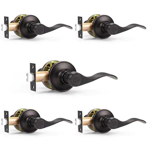 Probrico Oil Rubbed Bronze Passage Door Lever 5 Pack
