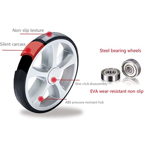 ASDFGHT Trolley Einkaufstrolley Ziehwagen Klappbar Zusammenklappbar Mit Sitz, Vergrößerte und Verdickte Aufblasbare Gummiräder, Abnehmbare 55Liter Tasche (Size : E) – Bild 5