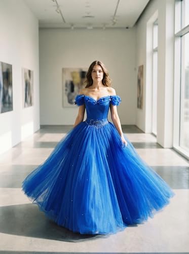 Image of Women's Beading Sweetheart Ball Gown Tulle Layed Long Quinceanera Dress