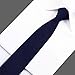 Dan Smith Skinny Knitted Ties For Party Blue Poly Solid Skinny Knitted Ties Flat Bottom DAO3E01A Midnight Blue