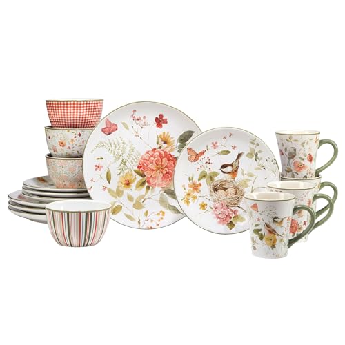 Certified International Natures Song 16 Piece Dinnerware Set Service for 4 Multicolor